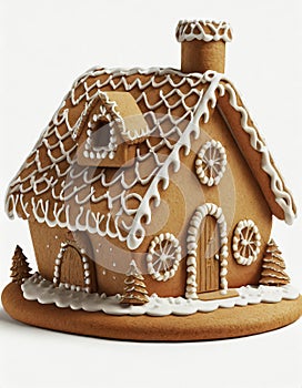 Ginger bread cookie house 3D render