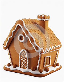 Ginger bread cookie house 3D render