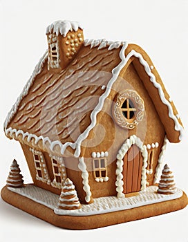 Ginger bread cookie house 3D render