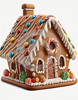 Ginger bread cookie house 3D render