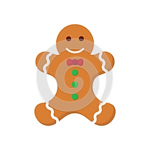 Ginger bread cookie icon for christmas and hew year holidays