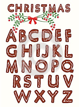 Ginger cookie alphabet