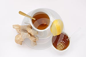 Ginger, honey, lemon tea