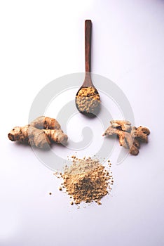 Ginger paste / puree or powder / sunth / sonth, selective focus