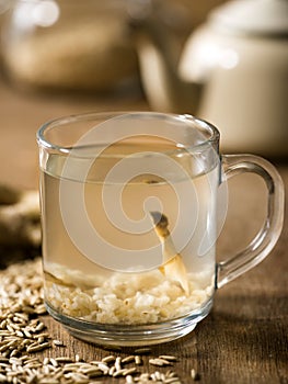Ginger and rice water
