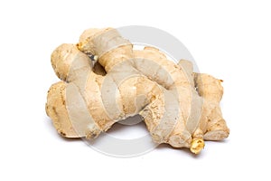 Ginger root isolated on white background photo