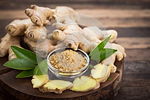 Ginger root and ginger powder