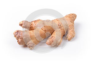 Ginger root isolated on white background