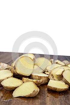 Ginger root,sliced