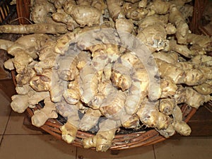 Ginger root used for medicines photo