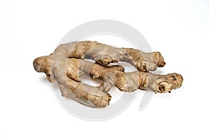 Ginger root on a white background