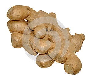 Ginger Root On White