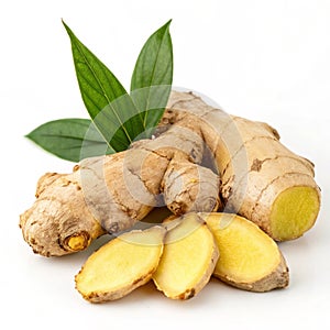 Ginger Roots isolated on white background
