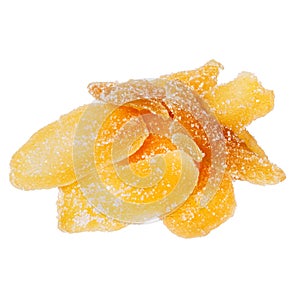 Ginger slices isolated on white isolated on white..
