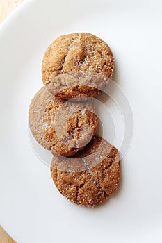 Ginger Snap cookies on plate