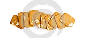 Ginger Snap Isolated, Rectangular Ginger Nut, Biscuit Square Cookies