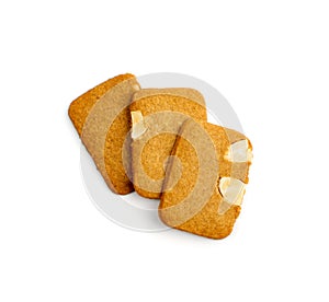 Ginger Snap Isolated, Rectangular Ginger Nut, Biscuit Square Cookies