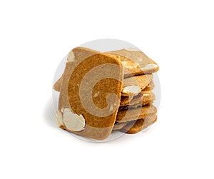 Ginger Snap Isolated, Rectangular Ginger Nut, Biscuit Square Cookies