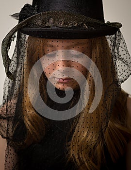 Ginger Teenage Girl In Victorian Riding Hat
