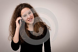 Ginger Woman Talking On Her Phone