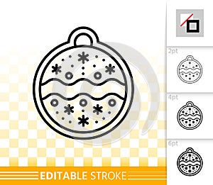 Gingerbread Cookie simple black line vector icon