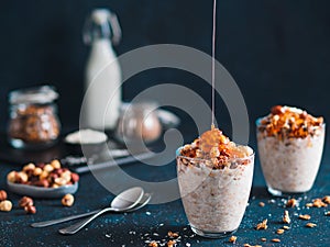 Pan de jengibre coco durante la noche avena 