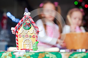 Gingerbread cookie and candy ginger house