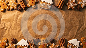 Gingerbread Cookie Texture Background