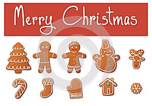 Gingerbread Cookies. Christmas holiday candy