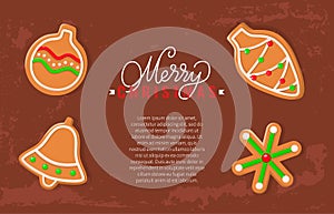 Gingerbread Cookies and Merry Christmas Holiday