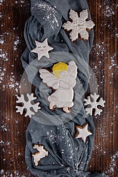 Gingerbread cookies for new year and christmas