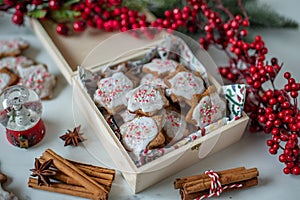 gingerbread cookies on the plate