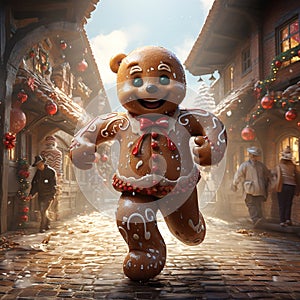 Gingerbread Dash: Running Gingerbread Cookie in Festive Frenzy
