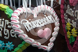 Gingerbread heart on the Oktoberfest in Germany