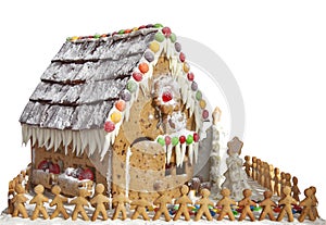 Gingerbread House with Gingerbread Men