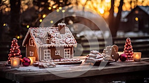 Gingerbread houses and cookies