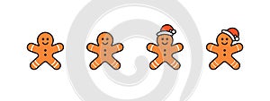 Gingerbread icons. Winter holiday badges. Gingerbread different icons. Vector scalable graphics