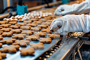 Gingerbread Making Production Line, Food Industry, Working on Automated Bakery Production Lines, Gingerbread Factory
