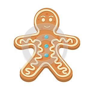 Gingerbread man. Christmas icon.