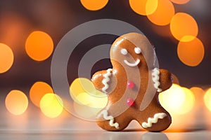 Gingerbread man cookie. Generate ai