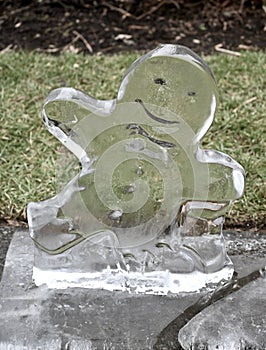 Gingerbread Man Ice Sculpture