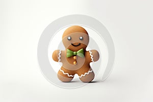 Gingerbread man isolated on white background