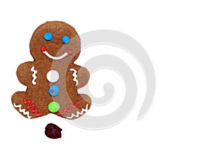 Gingerbread man pooped.