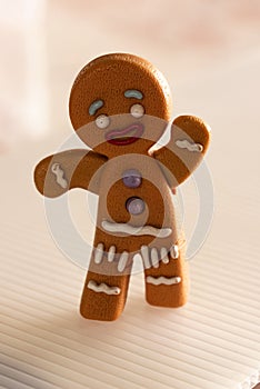 Gingerbread man running away.