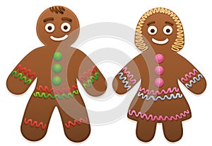 Gingerbread Man Woman Love Couple