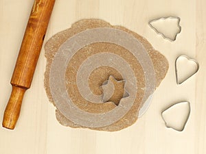 Gingerbread rolling pin metal form