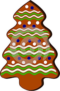 Gingerbread in shape of x-mas tree