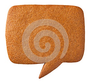 Gingerbread Speech Bubble Cookie