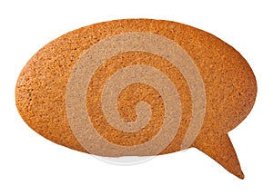 Gingerbread Speech Bubble Cookie