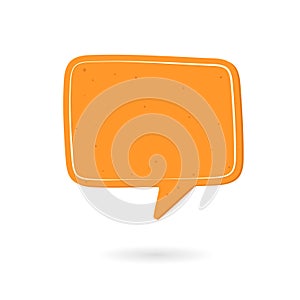 Gingerbread speech bubble cookie